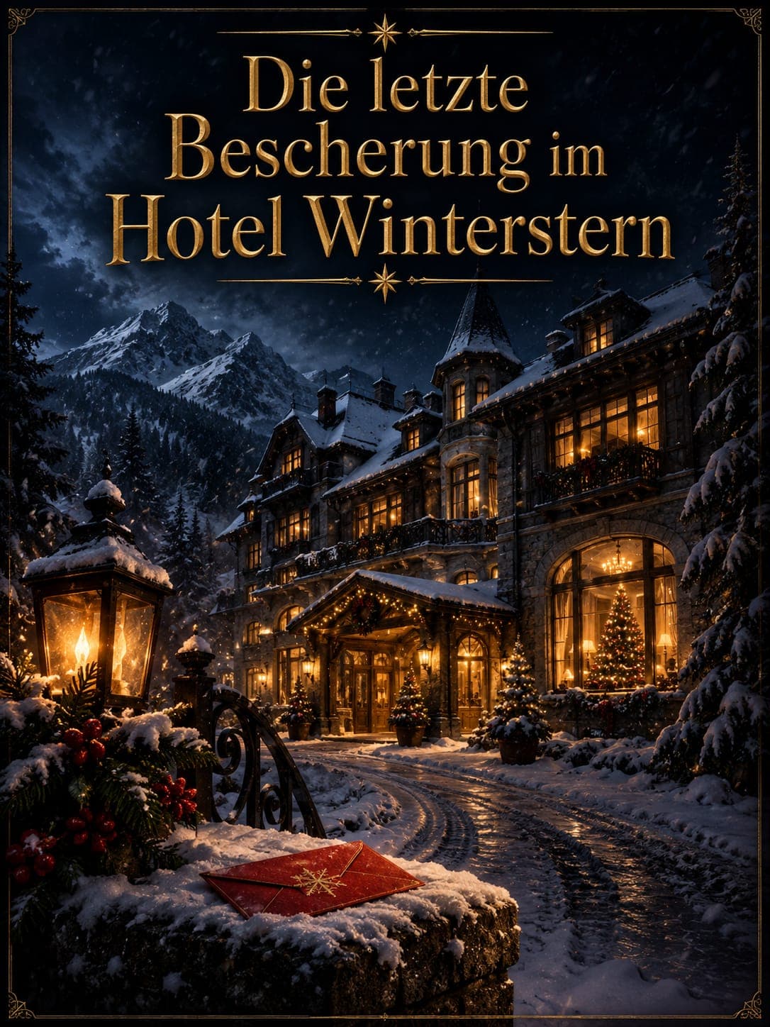 3D-Ansicht des digitalen Krimidinners Die letzte Bescherung im Hotel Winterstern